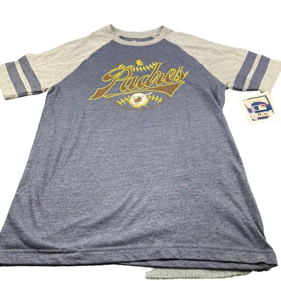 Cooperstown Collection Men's Size Medium T-Shirt San Diego Padres Blue Gray New - Picture 1 of 12